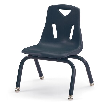 Jonti-Craft Berries Stacking Chairs with Powder-Coated Legs, 10 in. Ht, Set of 6, Navy 8120JC6112